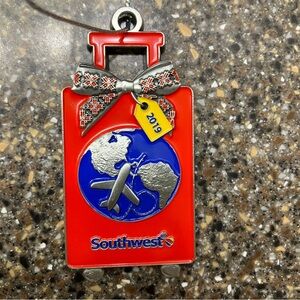 Southwest Airlines Red Luggage Tag Ornament